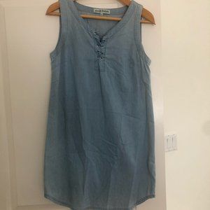 Denim Lace Up Dress